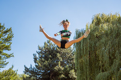 Summer festival 2022 Cheerleaders show a routine.