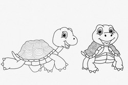 Zeichnung zweier Schildkröten