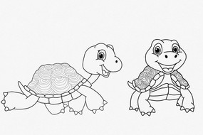 Zeichnung zweier Schildkröten